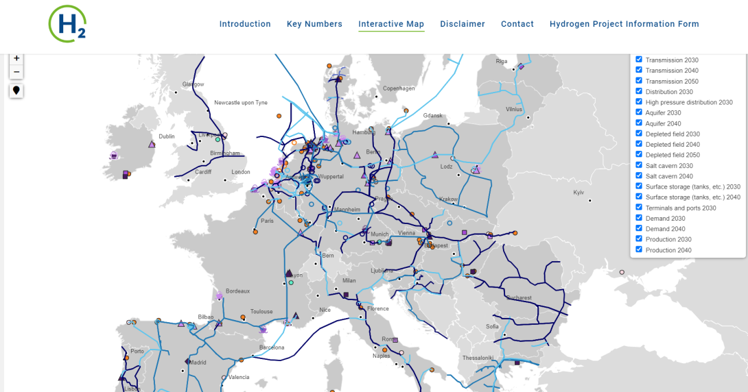 Hydrogen Infrastructure Map