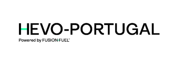 Hevo Portugal logo, with tagline "Powered by FUSION FUEL"